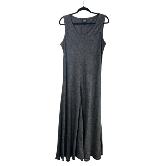 Eileen Fisher Maxi Dress Linen Blend Sleeveless Sz L Lagenlook Beachy Island - Picture 2 of 15